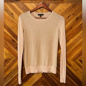 Ann Taylor Metallic Shimmer Gold Sweater Size: Small